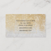 Gold en Silver Glitter Ombre Luxury Design Visitekaartje (Achterkant)