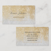 Gold en Silver Glitter Ombre Luxury Design Visitekaartje (Voorkant / Achterkant)