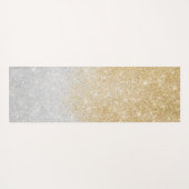 Gold en Silver Glitter Ombre Luxury Design Yogamat (Achterkant (horizontaal))