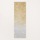 Gold en Silver Glitter Ombre Luxury Design Yogamat (Achterkant)