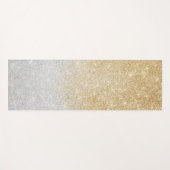 Gold en Silver Glitter Ombre Luxury Design Yogamat (Voorkant (horizontaal))