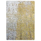 Gold en Silver Grunge Monogram Initiaal Clip Board Klembord (Achterkant)