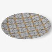 Gold- en Silver Laced Medallions Pattern Papieren Bordje (Gekanteld)