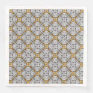 Gold- en Silver Laced Medallions Pattern Servet