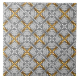 Gold- en Silver Laced Medallions Pattern Tegeltje