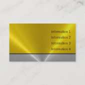 Gold en Silver Luxury Metal Visitekaartjes (Achterkant)