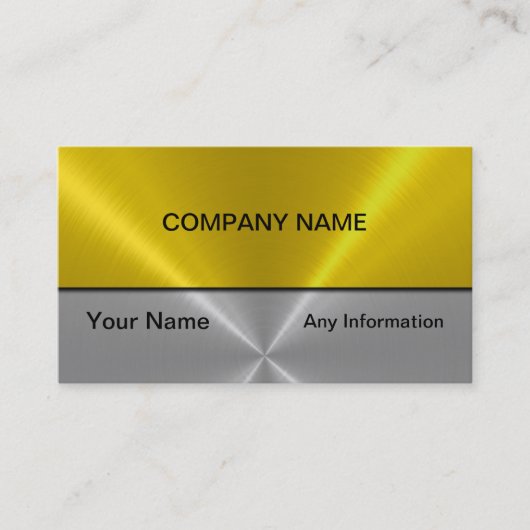 Gold en Silver Luxury Metal Visitekaartjes (Voorkant)