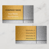 Gold en Silver Luxury Metallic 2 Visitekaartje (Voorkant / Achterkant)