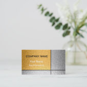 Gold en Silver Luxury Metallic 2 Visitekaartje (Staand voorkant)
