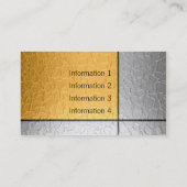 Gold en Silver Luxury Metallic 2 Visitekaartje (Achterkant)