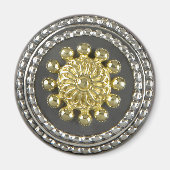 Gold en Silver Medallion Magneet (Voorkant)