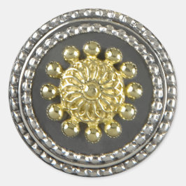 Gold en Silver Medallion Sticker