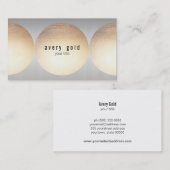 Gold en Silver Metal Kijk Visitekaartje (Voorkant / Achterkant)