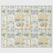 Gold en Silver Metallic look-kerstcadeaus Cadeaupapier (Vlak)