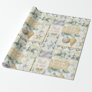 Gold en Silver Metallic look-kerstcadeaus Cadeaupapier