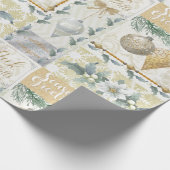 Gold en Silver Metallic look-kerstcadeaus Cadeaupapier (Hoek)