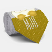 Gold en Silver Monogrammed Santa Stropdas (Opgerold)