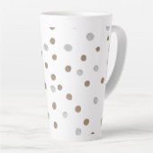Gold- en Silver Polka Dots Latte Mok (Rechterhoek)