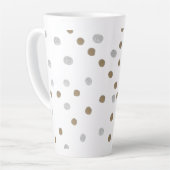 Gold- en Silver Polka Dots Latte Mok (Linkerhoek)