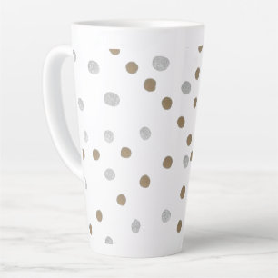Gold- en Silver Polka Dots Latte Mok