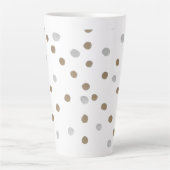 Gold- en Silver Polka Dots Latte Mok (Voorkant)
