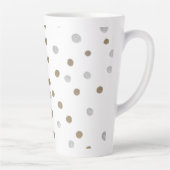 Gold- en Silver Polka Dots Latte Mok (Rechts)