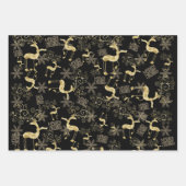 Gold en Silver Reindeer Pattern Inpakpapier Vel (Voorkant)
