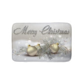 Gold- en Silver Shimmer-kerstversieringen Badmat (Voorkant)