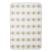 Gold en Silver Snowflakes Bath Mat (Voorkant Verticaal)
