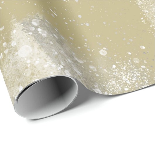Gold en Silver Spattered Cadeaupapier (Rol Hoek)