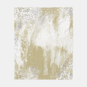 Gold en Silver Spattered Fleece Deken