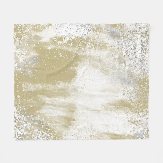 Gold en Silver Spattered Fleece Deken (Voorkant (Horizontaal))