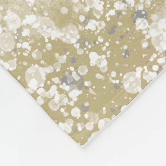 Gold en Silver Spattered Fleece Deken (Hoek)