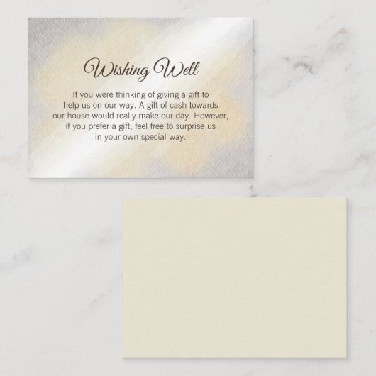 Gold en Silver Waterverf Wedding Good Informatiekaartje (Voorkant / Achterkant)