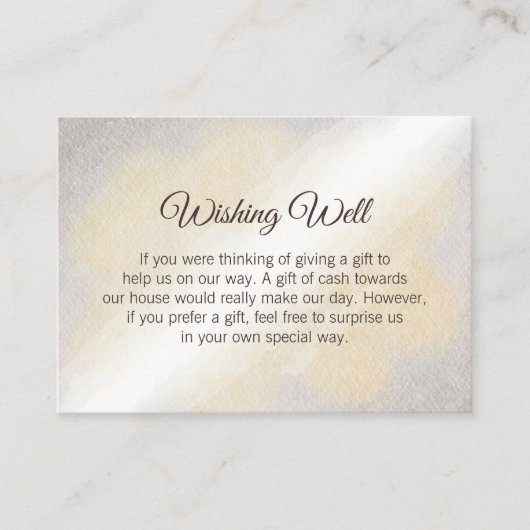 Gold en Silver Waterverf Wedding Good Informatiekaartje (Voorkant)