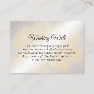Gold en Silver Waterverf Wedding Good Informatiekaartje