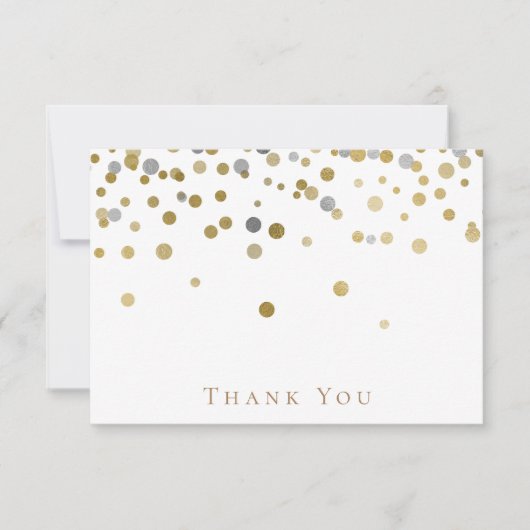 Gold en Silver Weddenschap Hartelijk dank Bedankkaart (Voorkant)