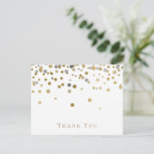 Gold en Silver Weddenschap Hartelijk dank Briefkaart (Staand voorkant)