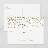 Gold en Silver Weddenschap Hartelijk dank Briefkaart (Voorkant / Achterkant)