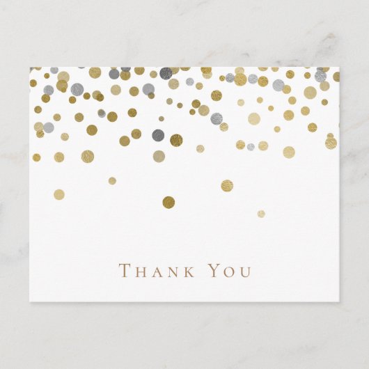 Gold en Silver Weddenschap Hartelijk dank Briefkaart (Voorkant)