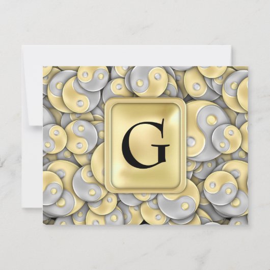 Gold en Silver Yin en Yang Kaart (Achterkant)