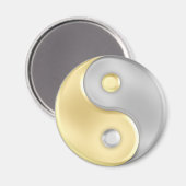 Gold en Silver Yin en Yang Magneet (Voorkant / Achterkant)