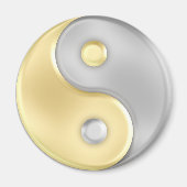 Gold en Silver Yin en Yang Magneet (Voorkant)