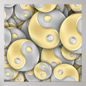 Gold en Silver Yin en Yang Poster (Voorkant)