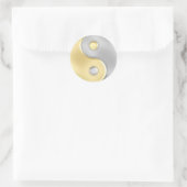 Gold en Silver Yin en Yang Ronde Sticker (Tas)