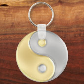 Gold en Silver Yin en Yang Sleutelhanger (Voorkant)