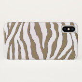 Gold- en Silver Zebra Stripe iPhone-draagtas Case-Mate iPhone Case (Achterkant (horizontaal))