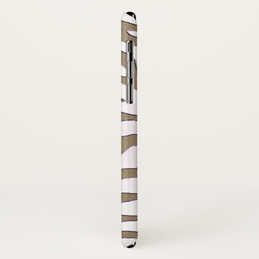 Gold- en Silver Zebra Stripe iPhone-draagtas Case-Mate iPhone Case (Achterkant/links)