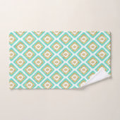 Gold- en Turquoise-chic Ikat-patroon Bad Handdoek (Handdoek)