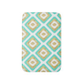 Gold- en Turquoise-chic Ikat-patroon Badmat (Voorkant Verticaal)